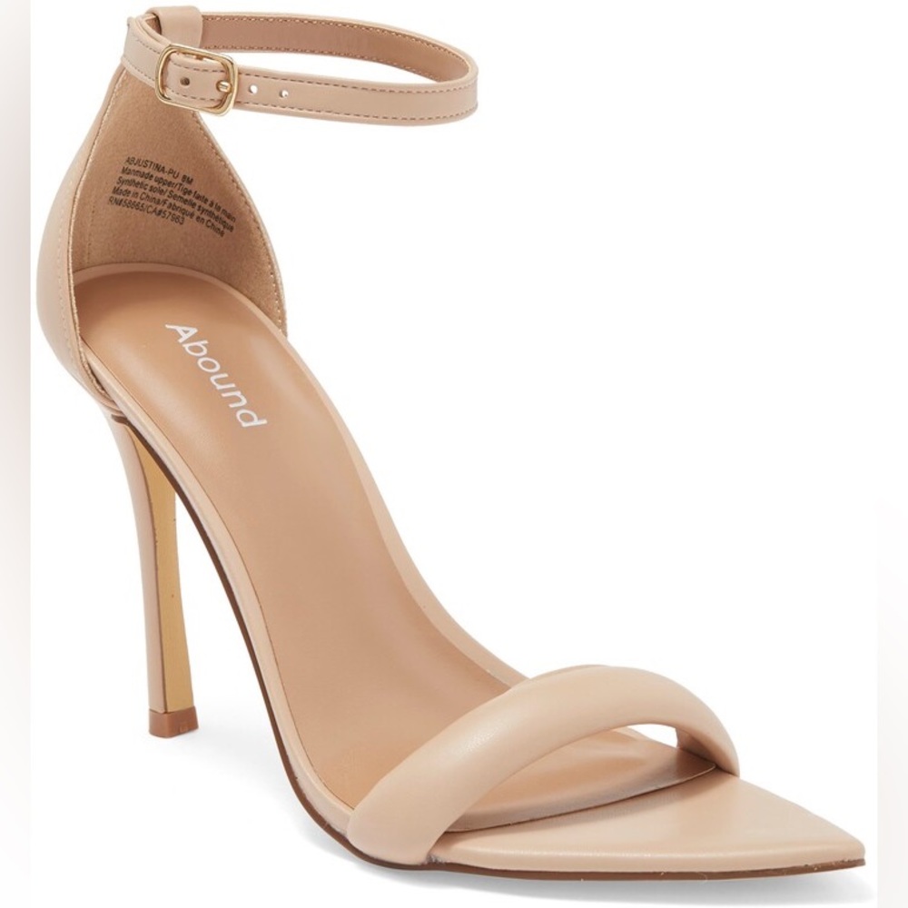Nude ankle strap sandal